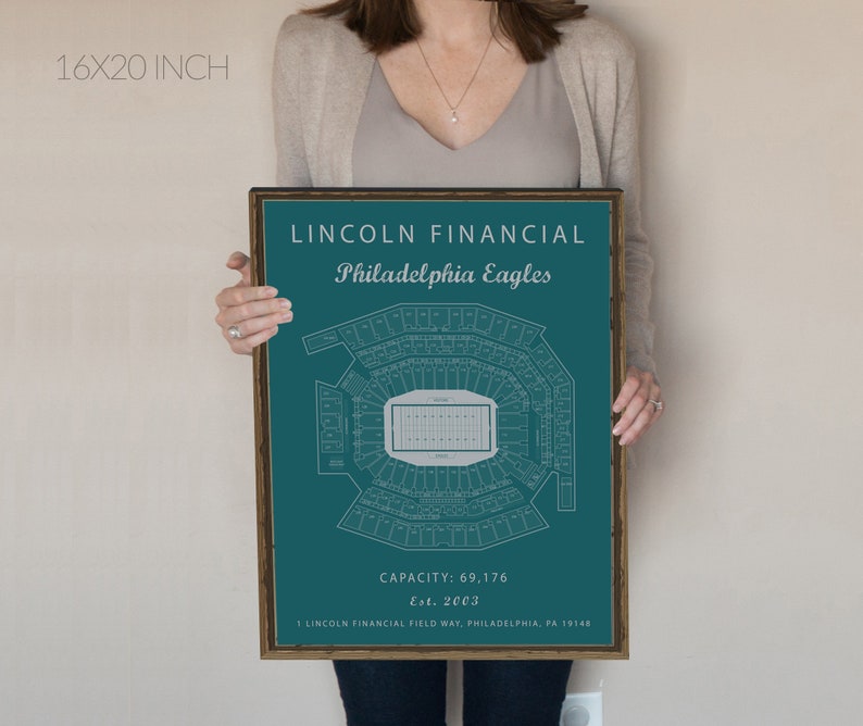 Lincoln Financial Field Seating Chart Philadelphia Eagles Etsy