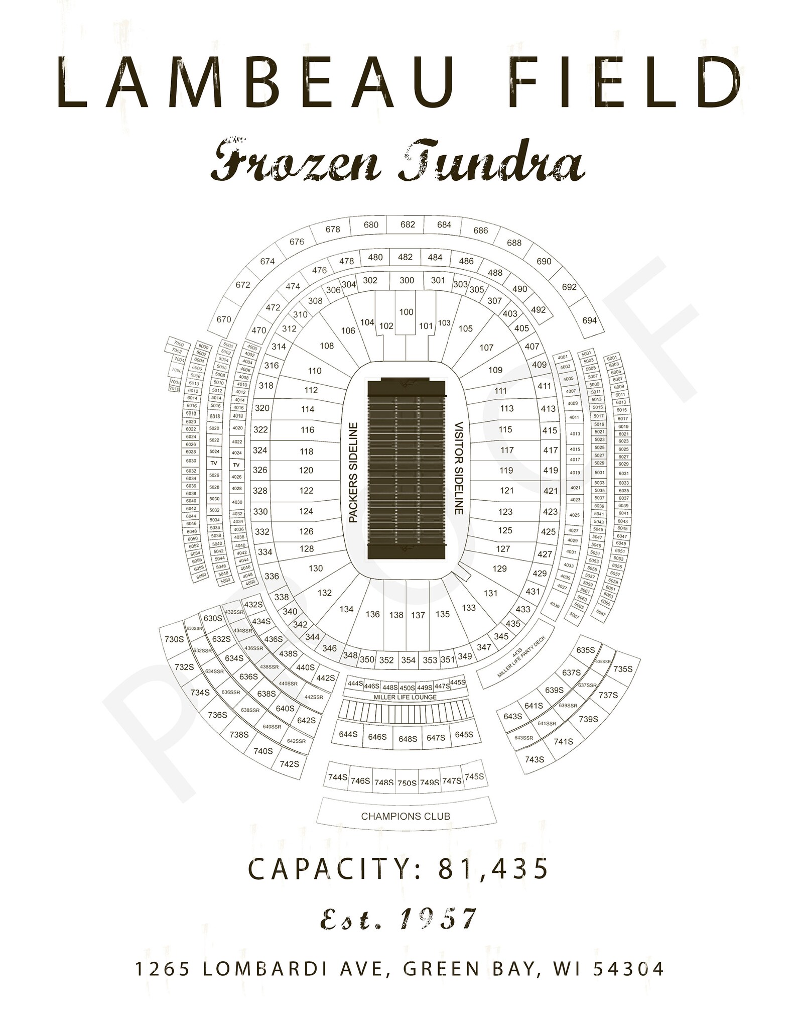 Lambeau Field Wall Art Green Bay Packers Sign NFL Stadium Etsy