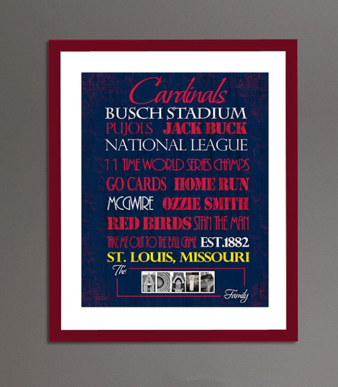 Personalized St. Louis Cardinals Print or Canvas Baseball - Etsy