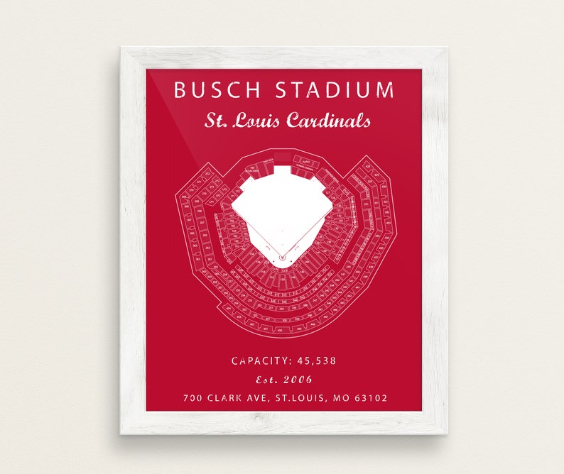 Busch Stadium Seating Chart St Louis Cardinals Busch Stadium | Etsy