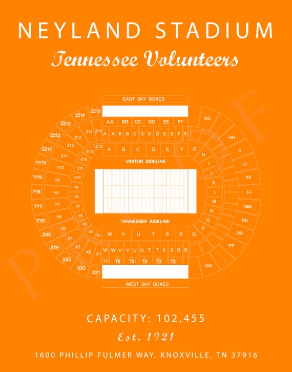 Tennessee Volunteers Football Seating Chart