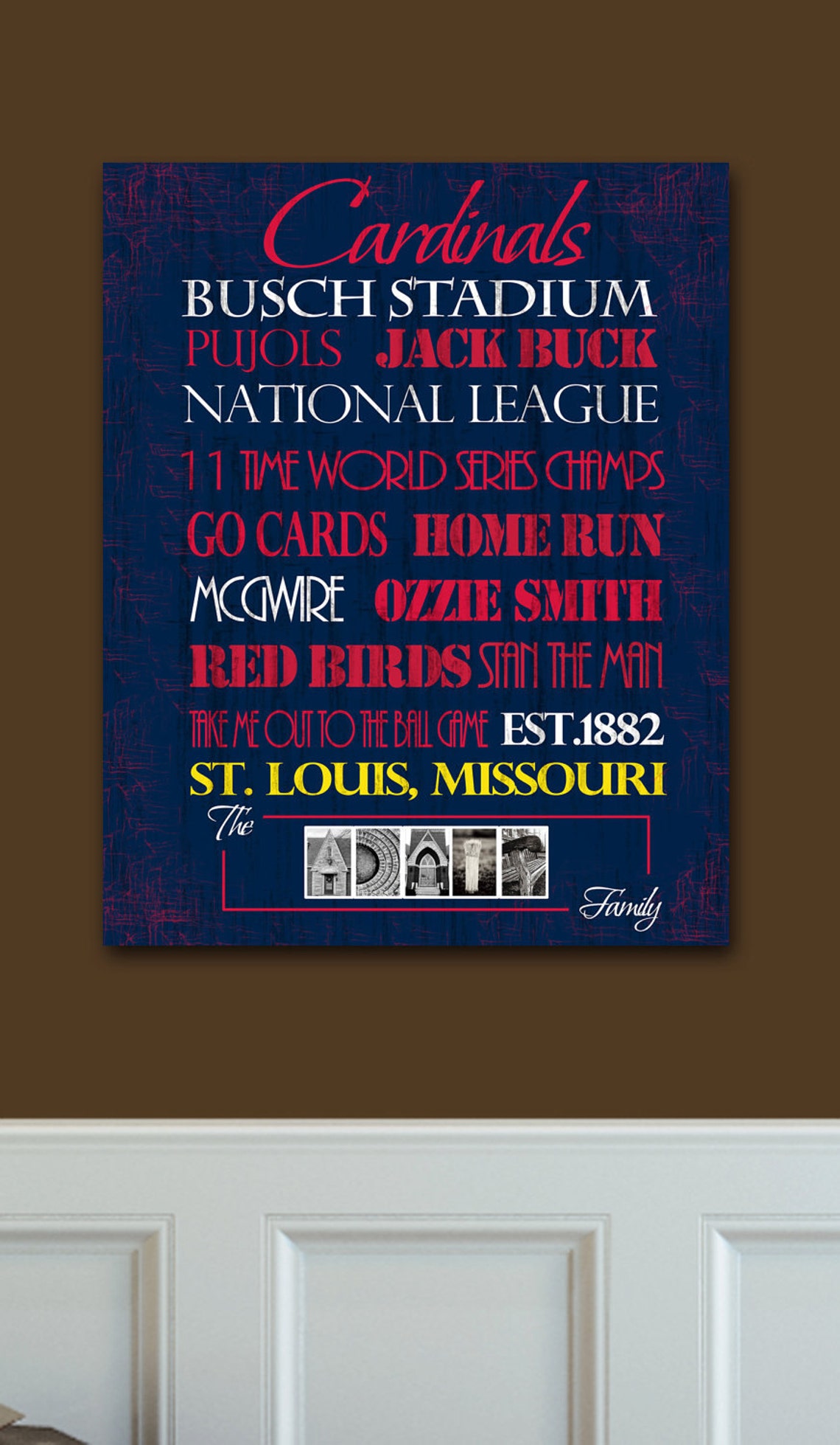 Personalized St. Louis Cardinals Print or Canvas Baseball - Etsy