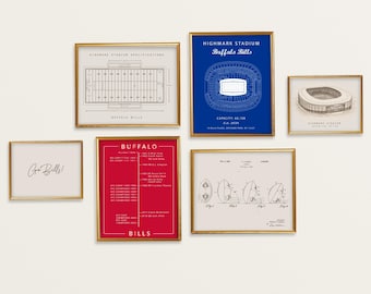 Buffalo Bills 6-Piece Wall Art Set, New Highmark Stadium 2026 Prints, Digital Download or Prints