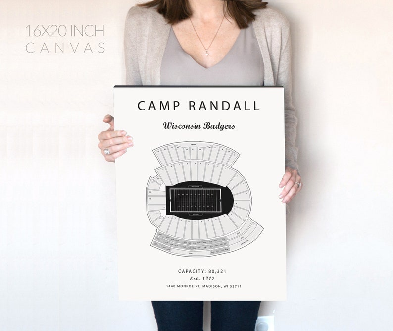 Wisconsin Badgers Camp Randall Stadium Seating Chart Art Print | Etsy