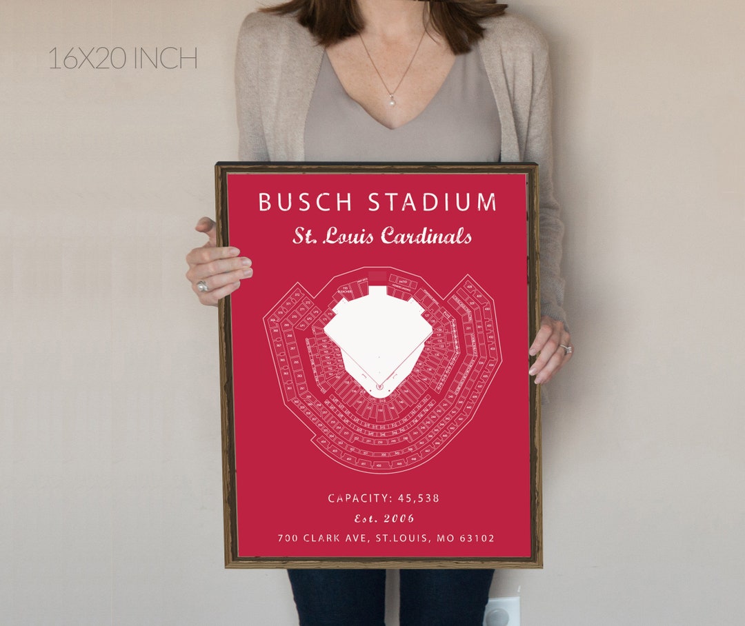 St Louis Cardinals Poster Busch Stadium Print Seating Chart 