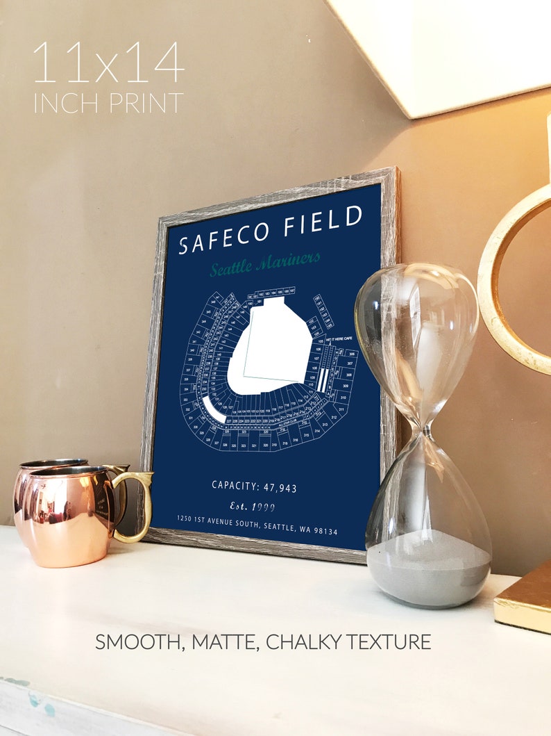 Safeco Field Seating Chart Seattle Mariners Mariners Sign Etsy
