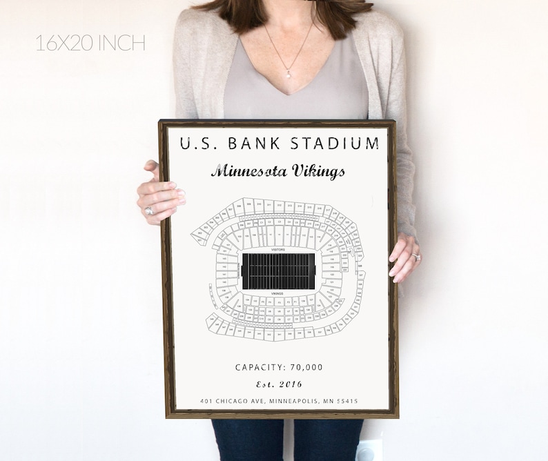 US Bank Stadium. Minnesota Vikings. US Bank Seating Chart. Etsy