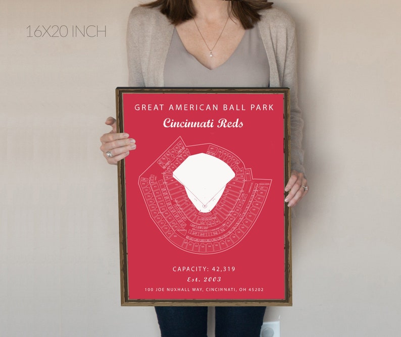 Great American Ball Park Seating Chart Cincinnati Reds GABP | Etsy