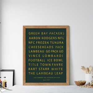 Green Bay Packers, Packers subway art, Packers typography, Green Bay Packers vintage, Packers for me. Greenbay Packers. packers decor. Art. image 5