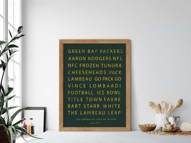 Green Bay Packers, Packers subway art, Packers typography, Green Bay Packers vintage, Packers for me. Greenbay Packers. packers decor. Art. image 5