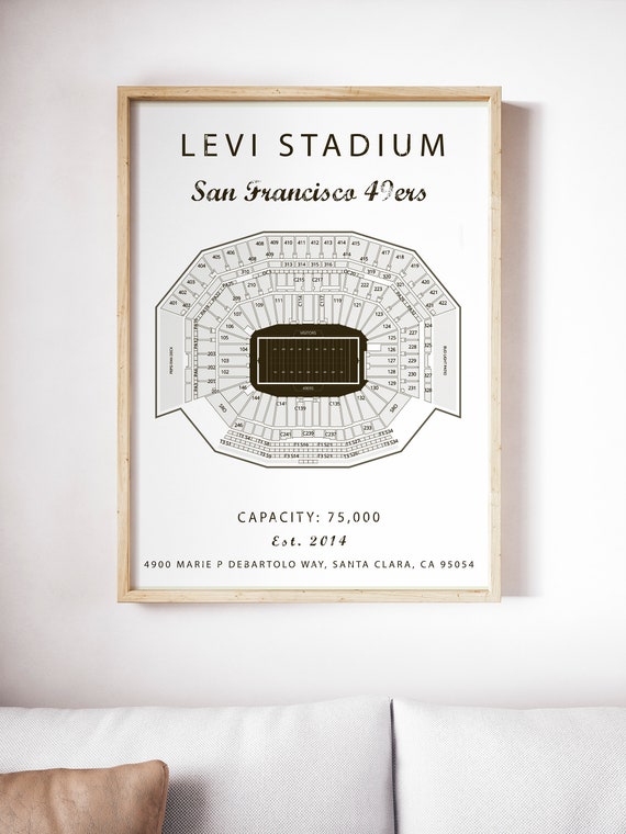 San Fransisco 49ers Levi Stadium Seating Chart San Francisco - Etsy