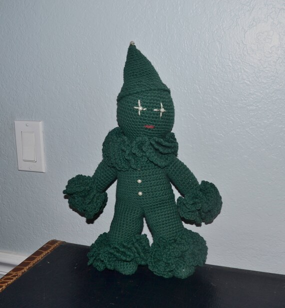 crochet clown doll