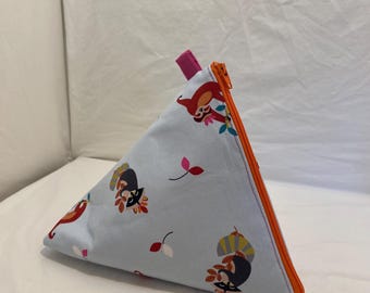 Nécessaire de maquiagem exclusiva, estojo para artigos de papelaria, organizador de mesa em tecido; estampa animal divertida
