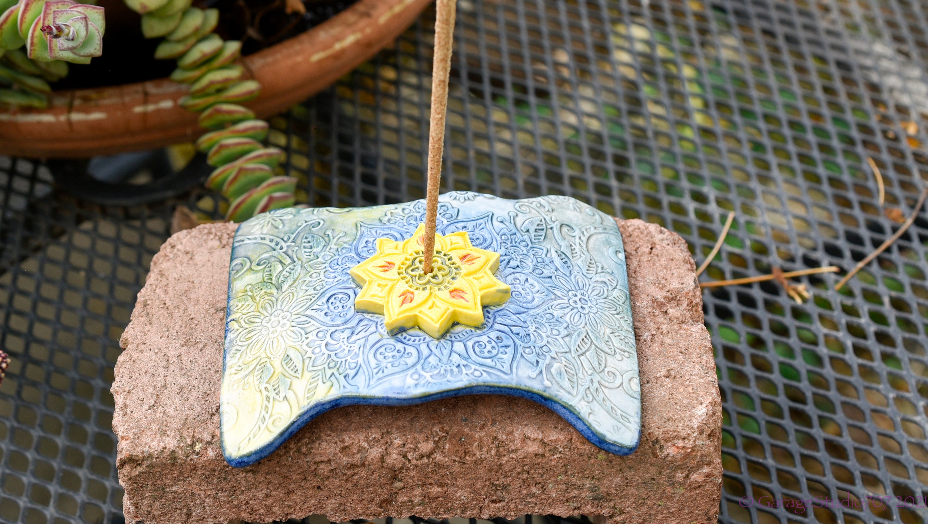Incense Holder/ Incense Burner/ Meditation / Mindfulness / Spiritual / Yoga Gift / Joss Stick Holder / Handmade Item, Ceramic