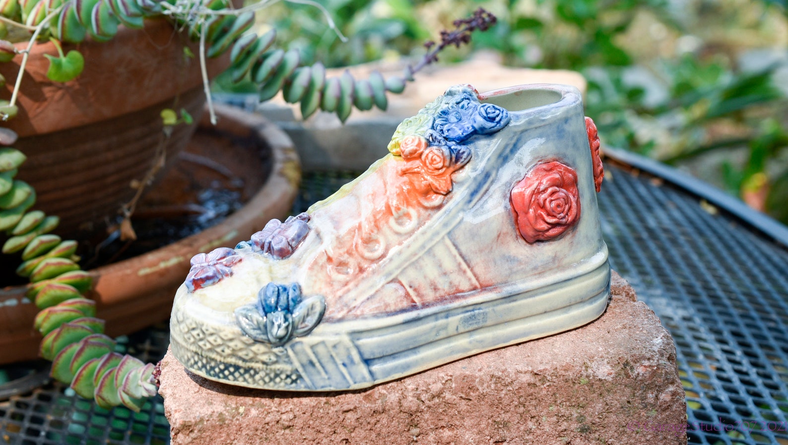 Succulent Planter/pot Tennis Shoe Planter Peace Planter Etsy