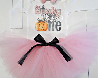 Spooky one birthday outfit, One year old  Halloween First Birthday outfit girl, Spooky one birthday tutu dress, Halloween birthday girl