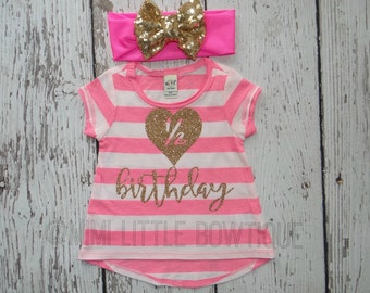 Sale- Half Birthday Baby shirt- 1/2 Birthday Gold Shirt- 6 months Birthday Outfit- 1/2 Birthday Outfit-