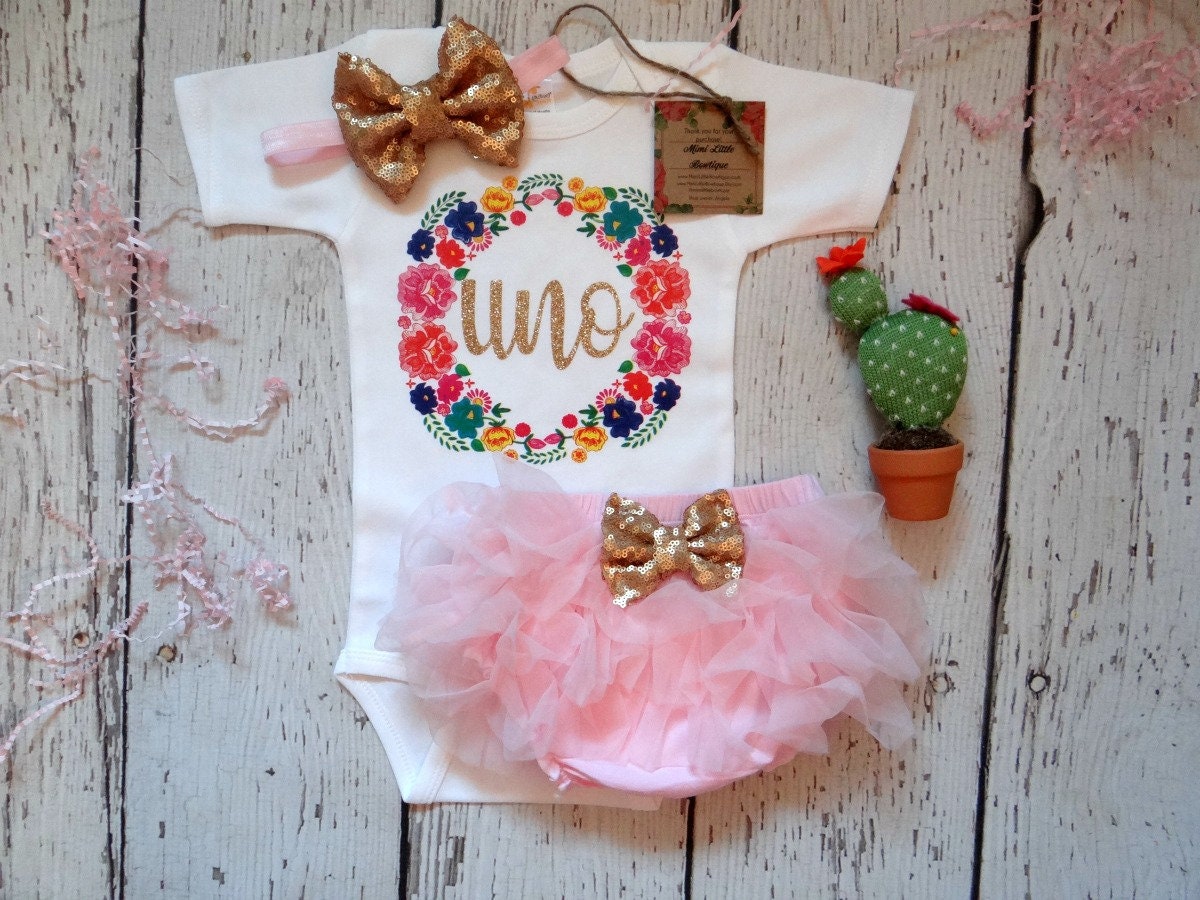 Uno Birthday Girl Girls Uno Birthday Fiesta First Birthday - Etsy