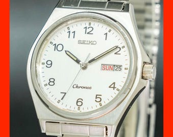 Seiko Alba GMT World Time Quartz Yellow Dial VX42-X067 Japan Men's