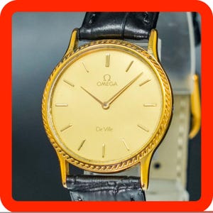 Relógio masculino Omega De Ville Cal.1365 191.0173 Simple Round Gold, vintage de 1979, em estado impecável (N-Mint).