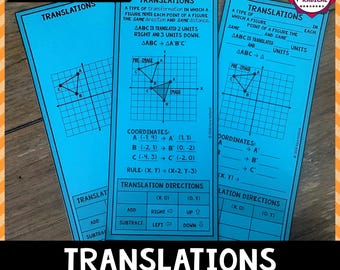 Notes de traduction | Notes de signet | Transformations | Mathématiques 8e et 9e années