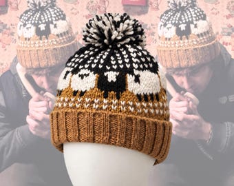 Gorro inspirado en Resident Evil Outbreak Night, gorro de punto hecho a mano con pompón, gorro de invierno inspirado en el personaje.