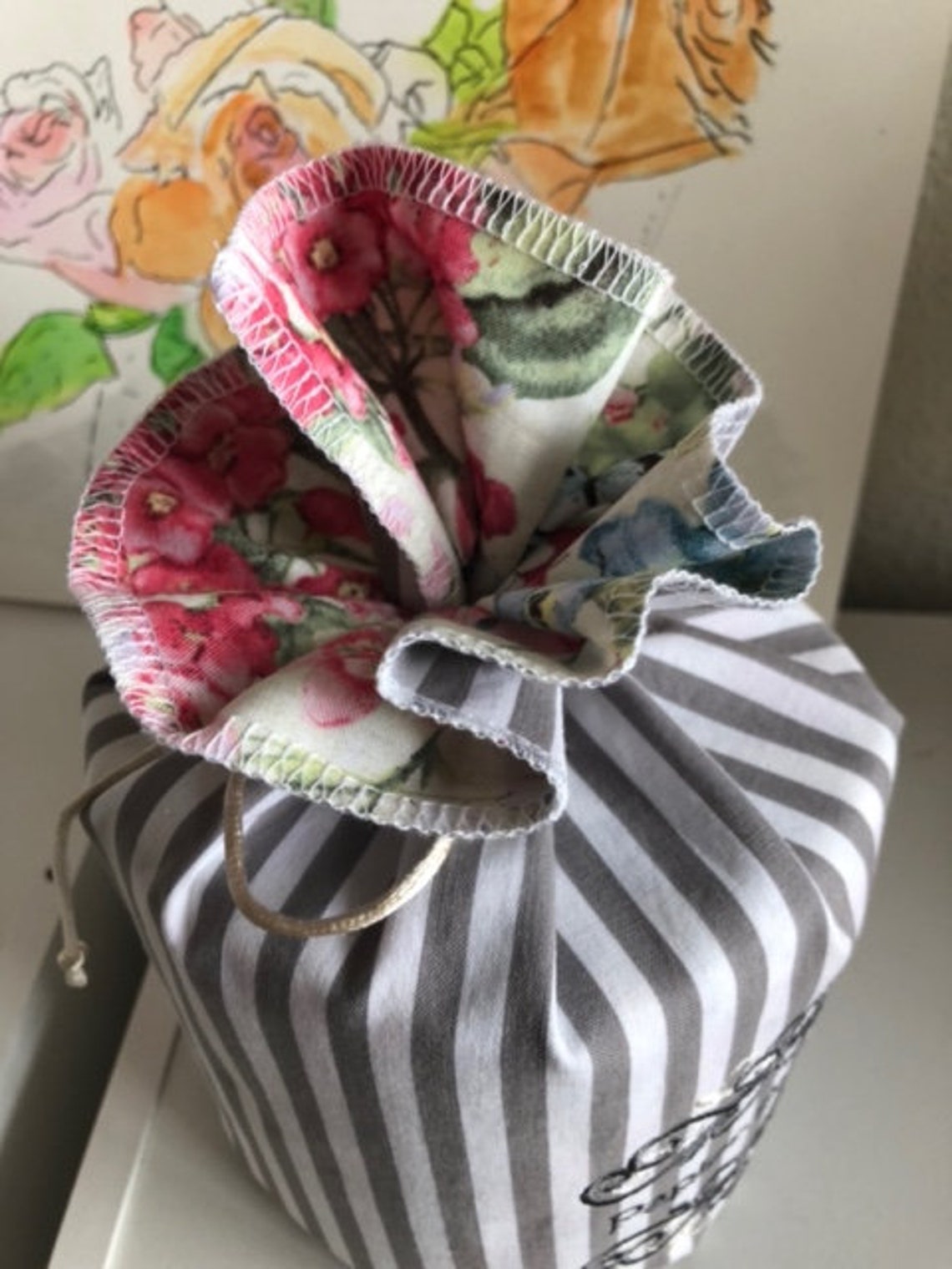 Toilet Paper Roll Cover Reversible Embroidered Bathroom Decor Etsy