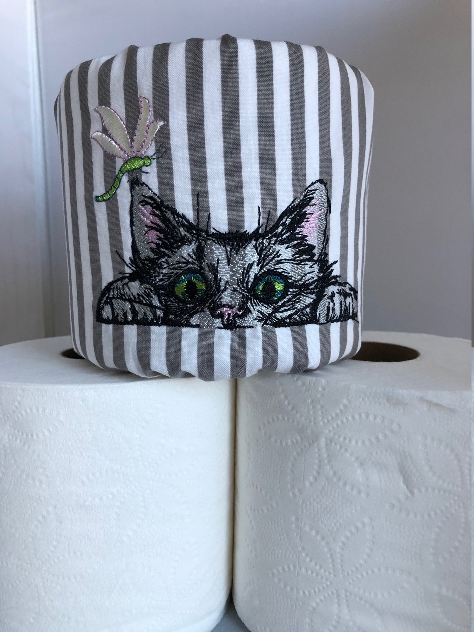 Toilet Paper Roll Cover Wrap & Tuck Embroidered Bathroom Decor Etsy