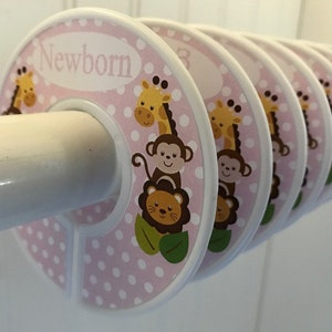 Baby Closet Dividers Size Organizers Baby Clothes Size Dividers Baby Nursery Animals