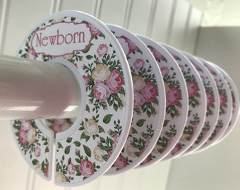 Baby Closet Dividers Baby Clothes Size Organizers Clothes Dividers Floral