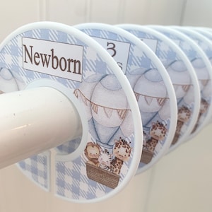 Baby Closet Dividers Clothes Sizes Organizers Clothes Dividers Hot Air Balloons Baby Shower Gift