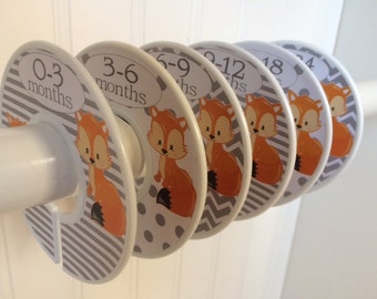 Baby Closet Dividers Clothes Dividers Closet Organizers Closet Dividers Boy Girl Baby Shower Gift Fox Foxes Nursery Decor