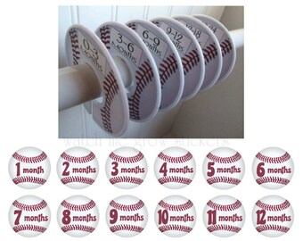 Baby Closet Dividers Clothes Dividers Closet Organizers 12 Baby Monthly Stickers Baby Month Stickers Baby Shower Gift