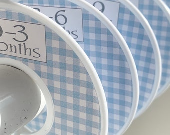 Baby Clothes Size Dividers Closet Dividers Clothes Organizers  Blue Gingham