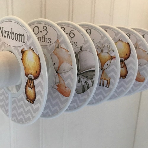 Woodland Animals Nursery Closet Dividers Baby Closet Etsy