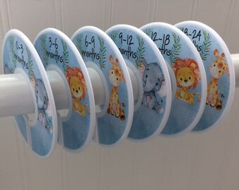 Baby Closet Dividers, Organizers, Clothes Dividers, Closet Dividers Boy, Baby Shower Gift, Animal Theme Nursery