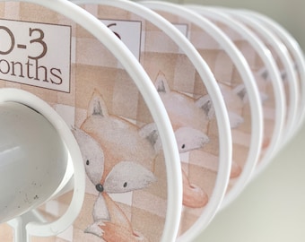 Baby Closet Dividers Size Organizers Clothes Size Dividers Fox Foxes