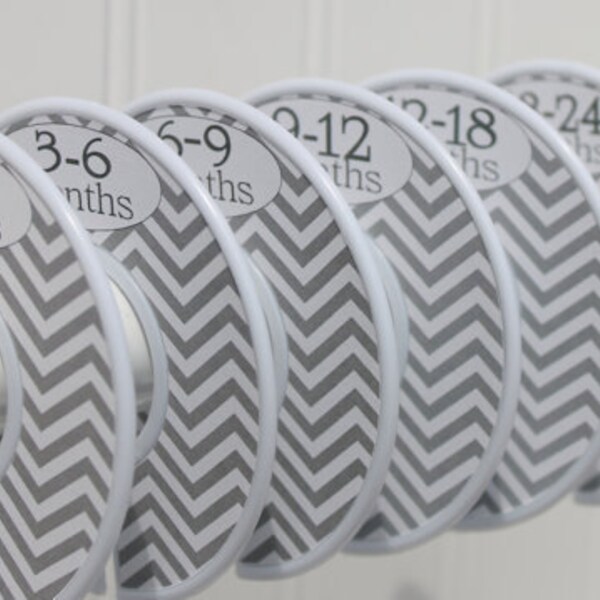 Baby Closet Dividers Clothes Dividers Closet Organizers Boy Girl Closet Dividers Gray White Chevron Baby Shower Gift w117
