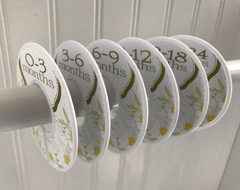 Baby Closet Dividers Size Dividers Closet Organizers Floral Nursery New Baby Gift