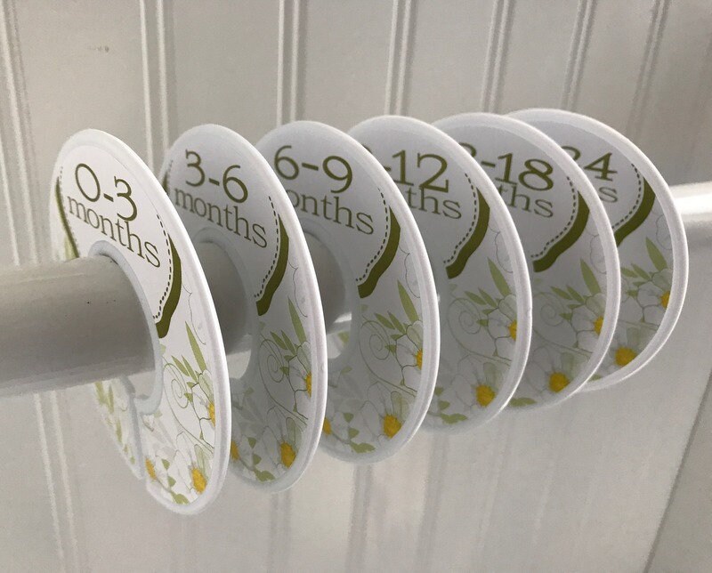 Baby Closet Dividers Size Dividers Closet Organizers Floral Etsy