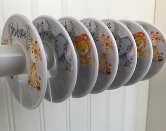 Baby Closet Dividers Organizers Closet Dividers Clothes Dividers Baby Shower Gift Animals Gray Nursery Decor
