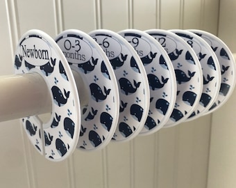 Baby Closet Dividers Organizers Clothes Dividers Closet Dividers Baby Shower Gift Whale Nursery Decor