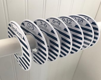 Baby Closet Dividers Closet Organizers Clothes Dividers Closet Dividers Baby Shower Gift Navy Nursery Decor