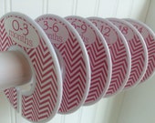 6 Baby Closet Dividers Girls Closet Organizers Clothes Organizes Clothes Dividers Baby Shower Gift Pink Chevron