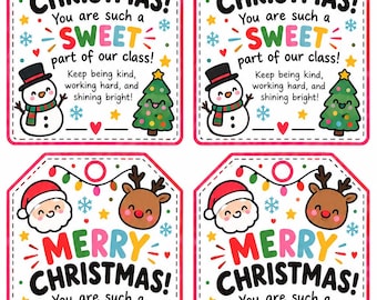 Julklappsetiketter för studenter