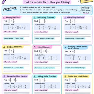 Fraction Operation Error Analysis