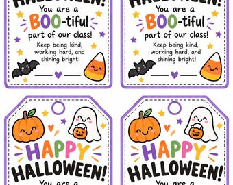 Halloween Gift Tags for Students Printable