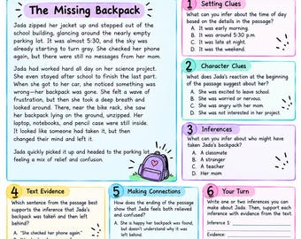 Making Inferences and Text Evidence Printable