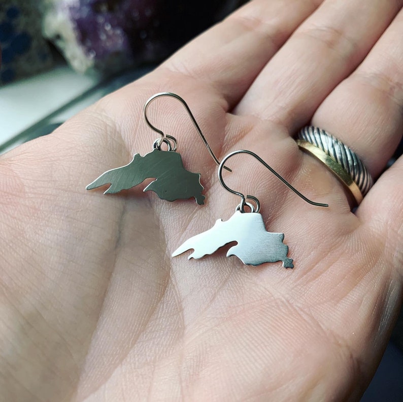Lake Superior sterling silver earrings
