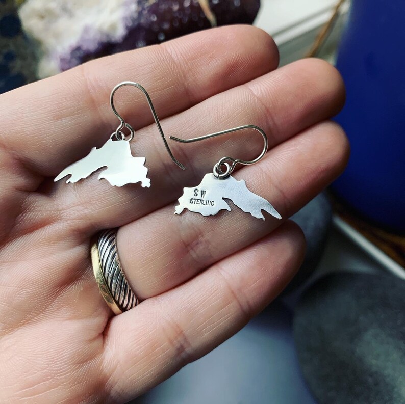 Lake Superior sterling silver earrings